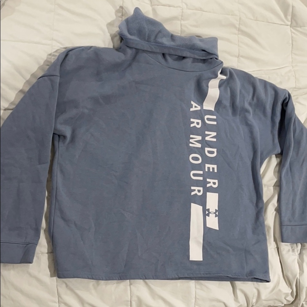 Hooded cowl neck sweatshirt